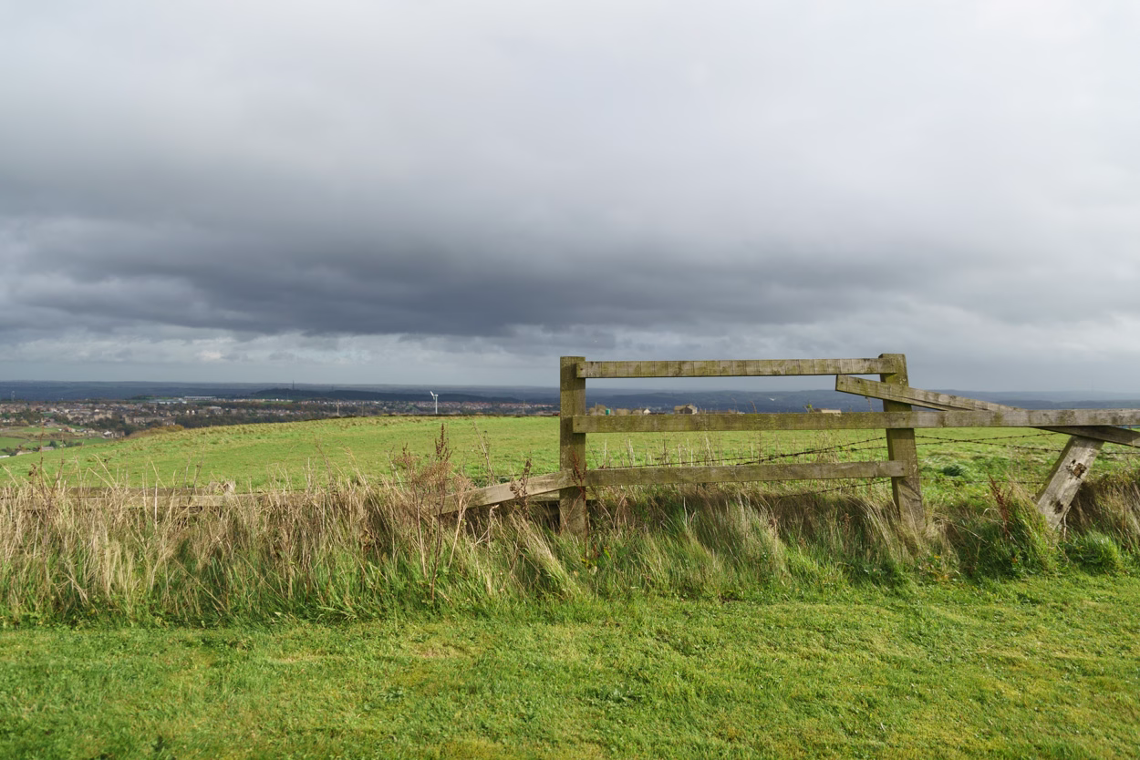 Windy wedding view at Pennine Manor Hotel Huddersfield Yorkshire hills