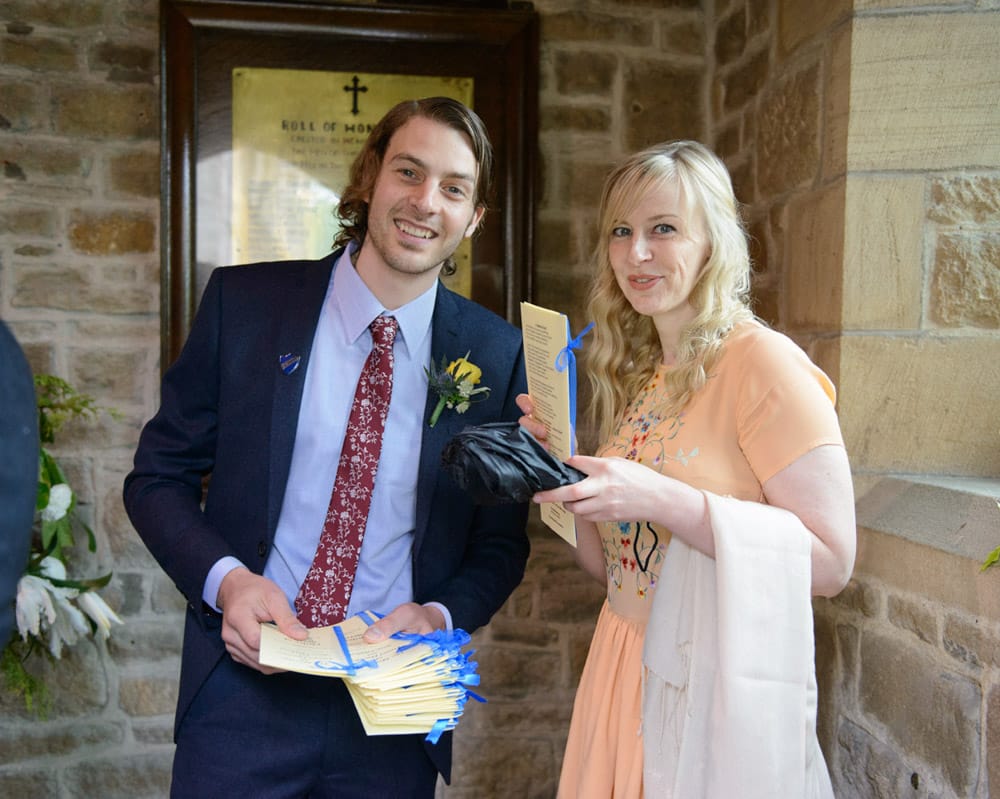 002 guests bride arrival st michael all angels susie dan