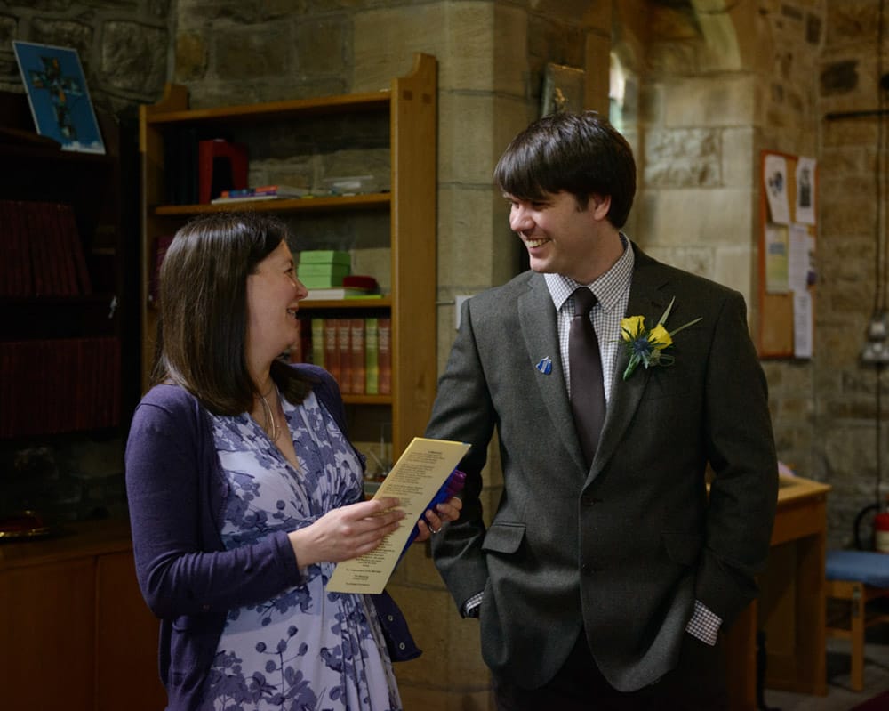 009 guests bride arrival st michael all angels susie dan