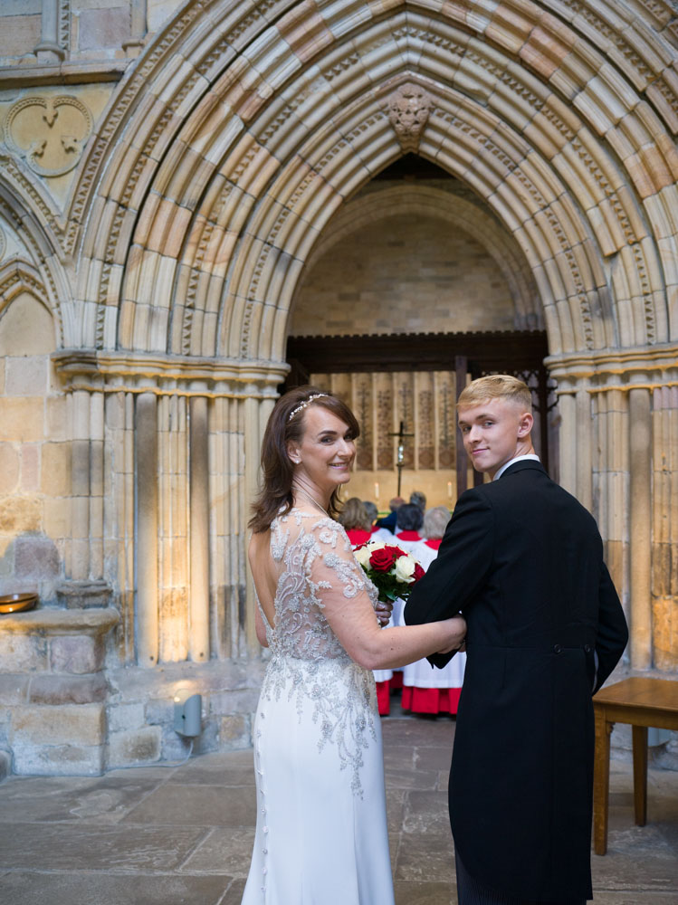 023 bolton priory bride arrival entrance alison liam