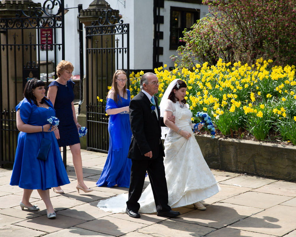 023 halifax minster interior guests bride arrival claire tom