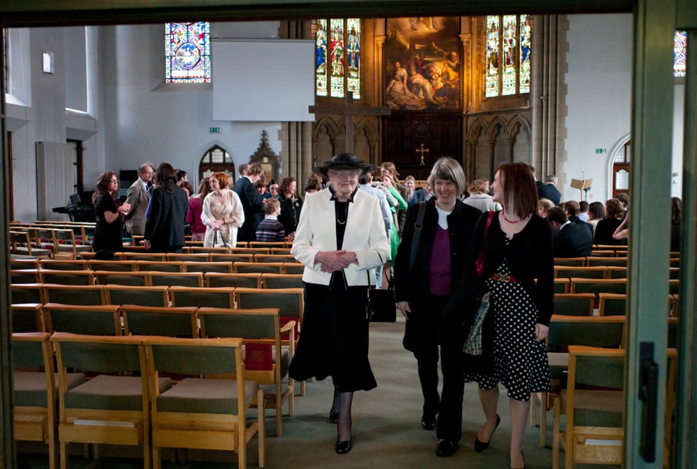 025 couple walk down the aisle st georges leeds catherine and philip