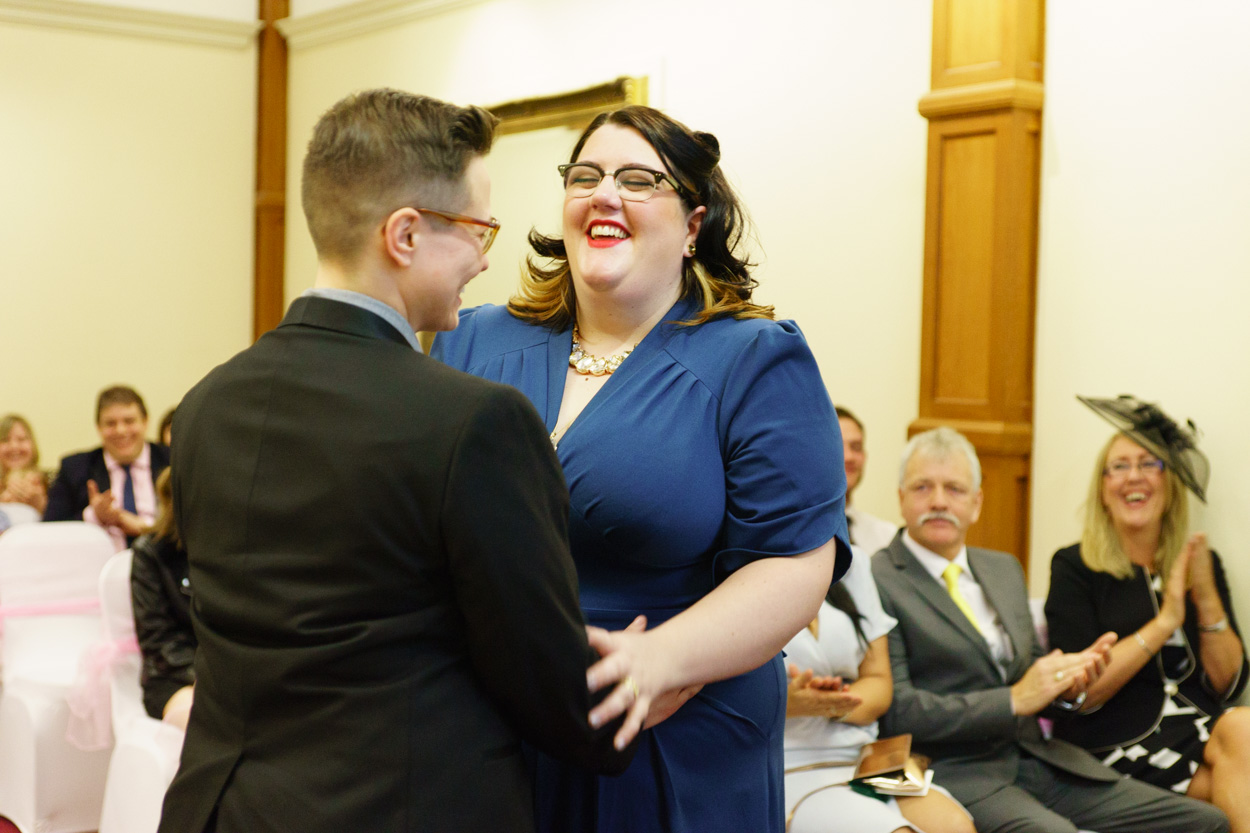 Laughter and smiles during the ceremony