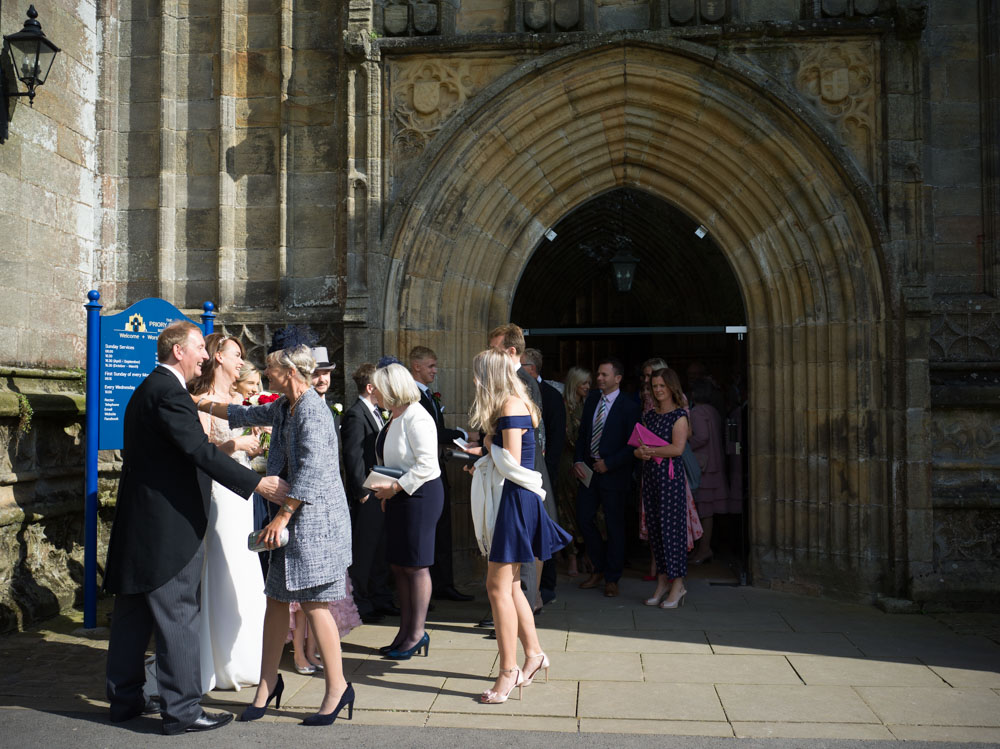 043 bolton priory couple greet guests alison liam