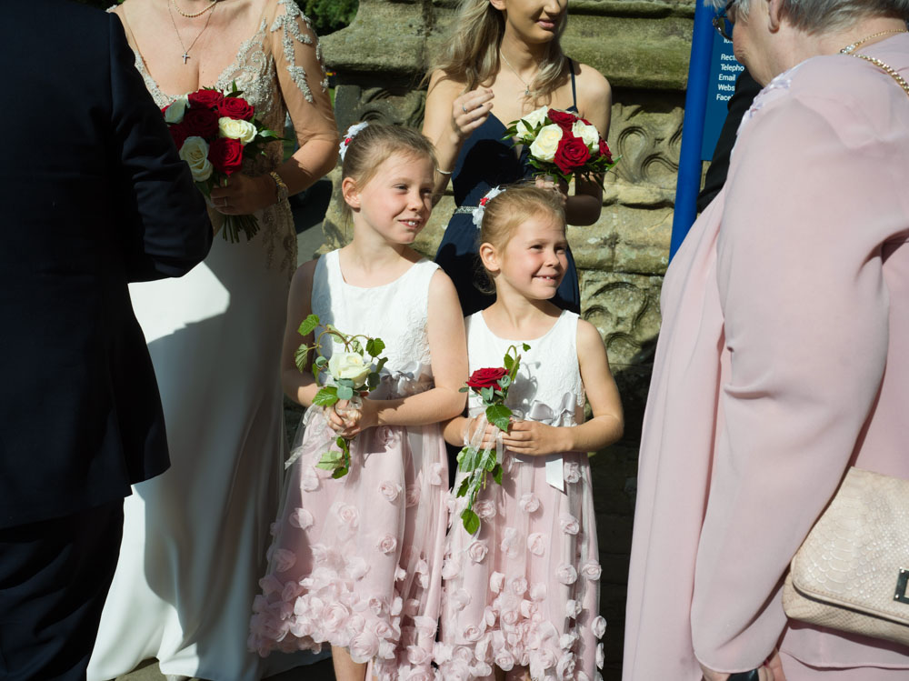 044 bolton priory couple greet guests alison liam