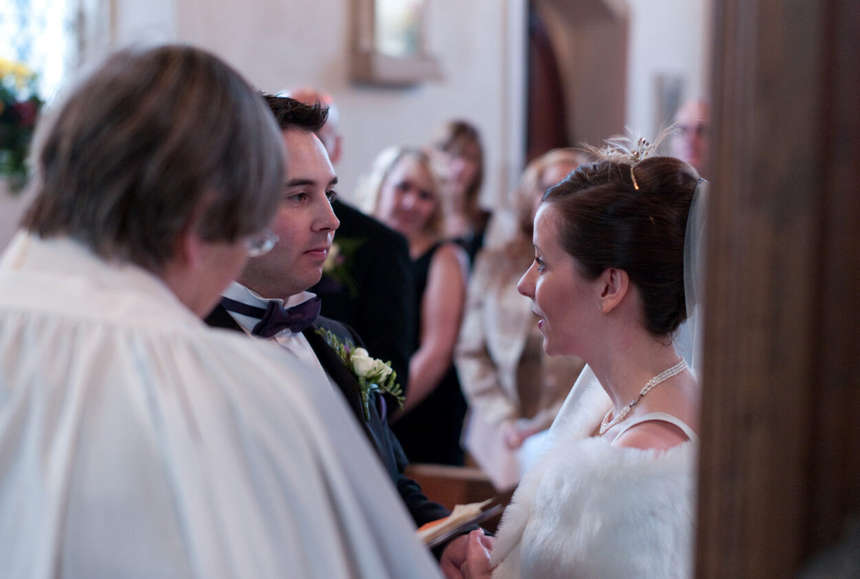 Emelie speaks her vows.