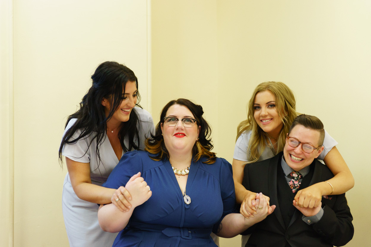 Lizzie’s sister joining the couple for hugs