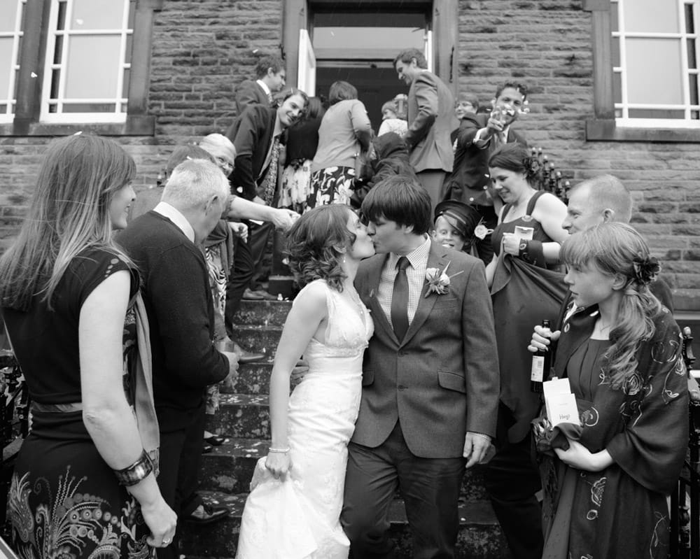 056 confetti photos barley village hall susie dan