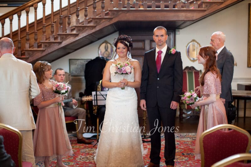060 couple walk down aisle walcot hall wedding ella and alex
