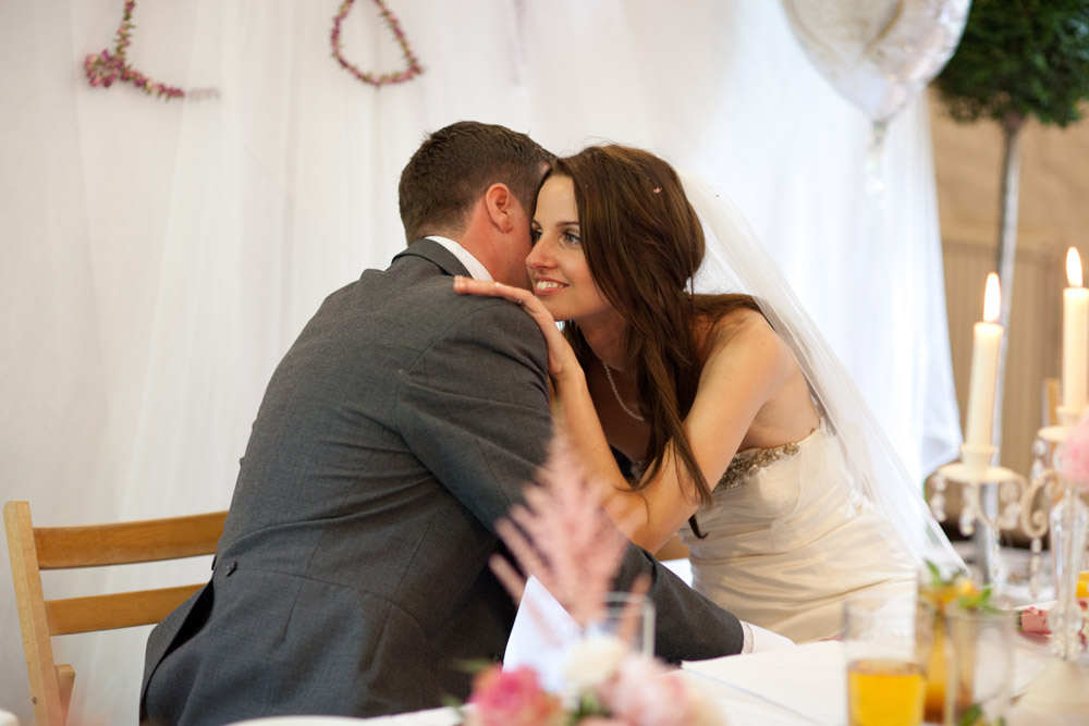 Lowri kisses Tim after his speech