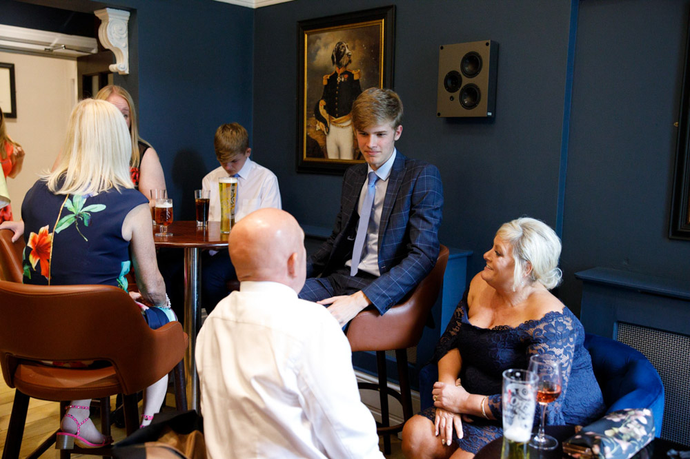Guests sitting and chatting comfortably