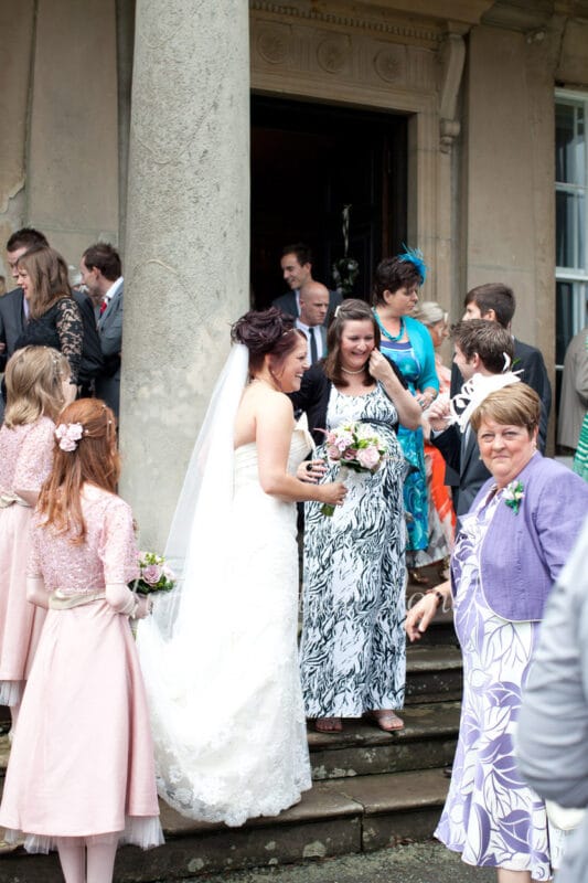 074 guests mixing group photo walcot hall wedding ella and alex