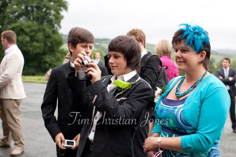 076 guests mixing group photo walcot hall wedding ella and alex