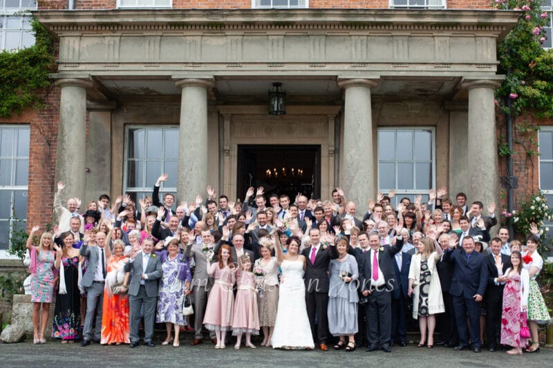 077 guests mixing group photo walcot hall wedding ella and alex