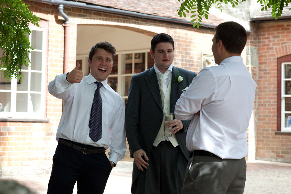 Guests gathered in the golden evening light for relaxed, candid photos