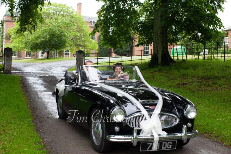 090 wedding car group photo walcot hall wedding ella and alex