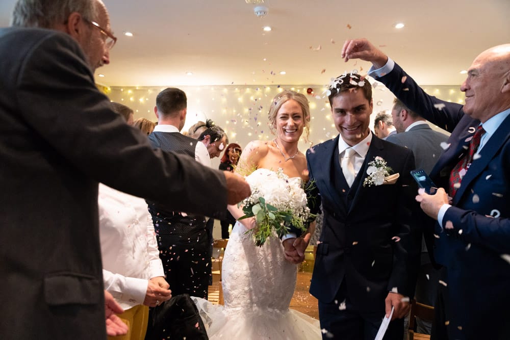 096 chilli barn otley couple exit confetti helen adam