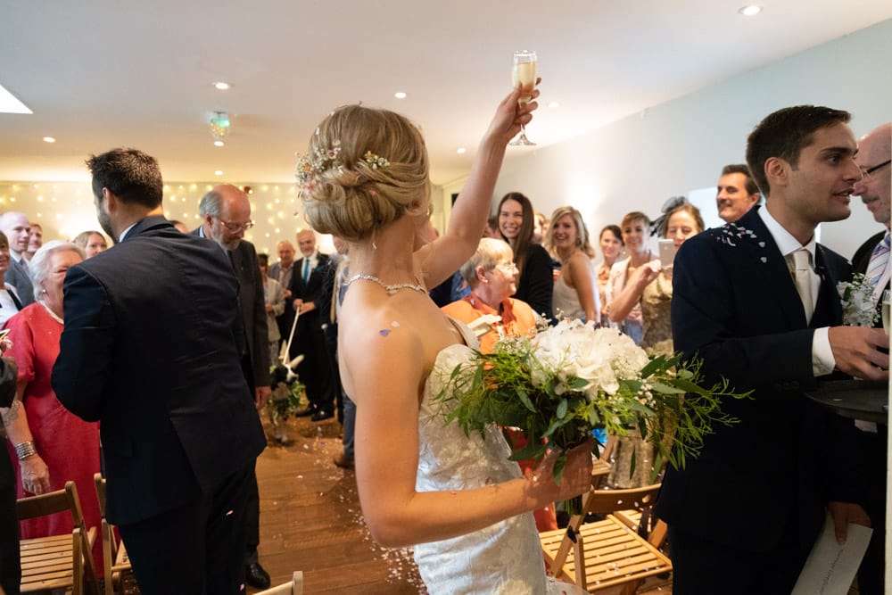100 chilli barn otley couple exit confetti helen adam