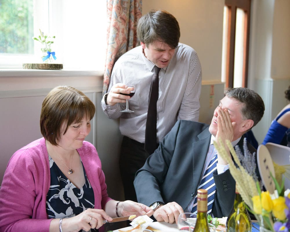 100 wedding breakfast guests barley village hall susie dan