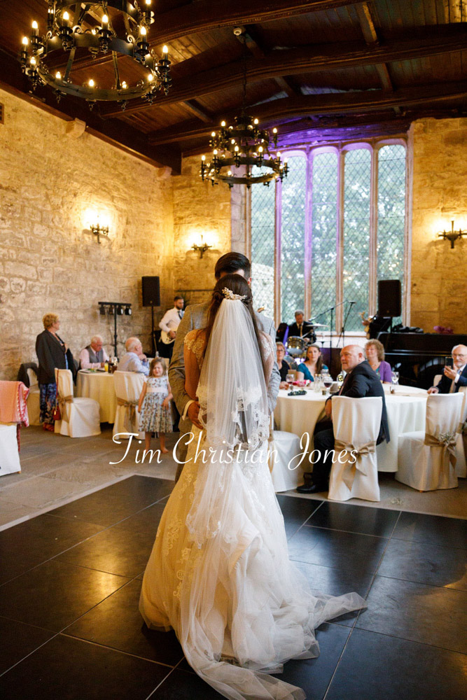 The newlyweds begin their romantic first dance at The Priests House.