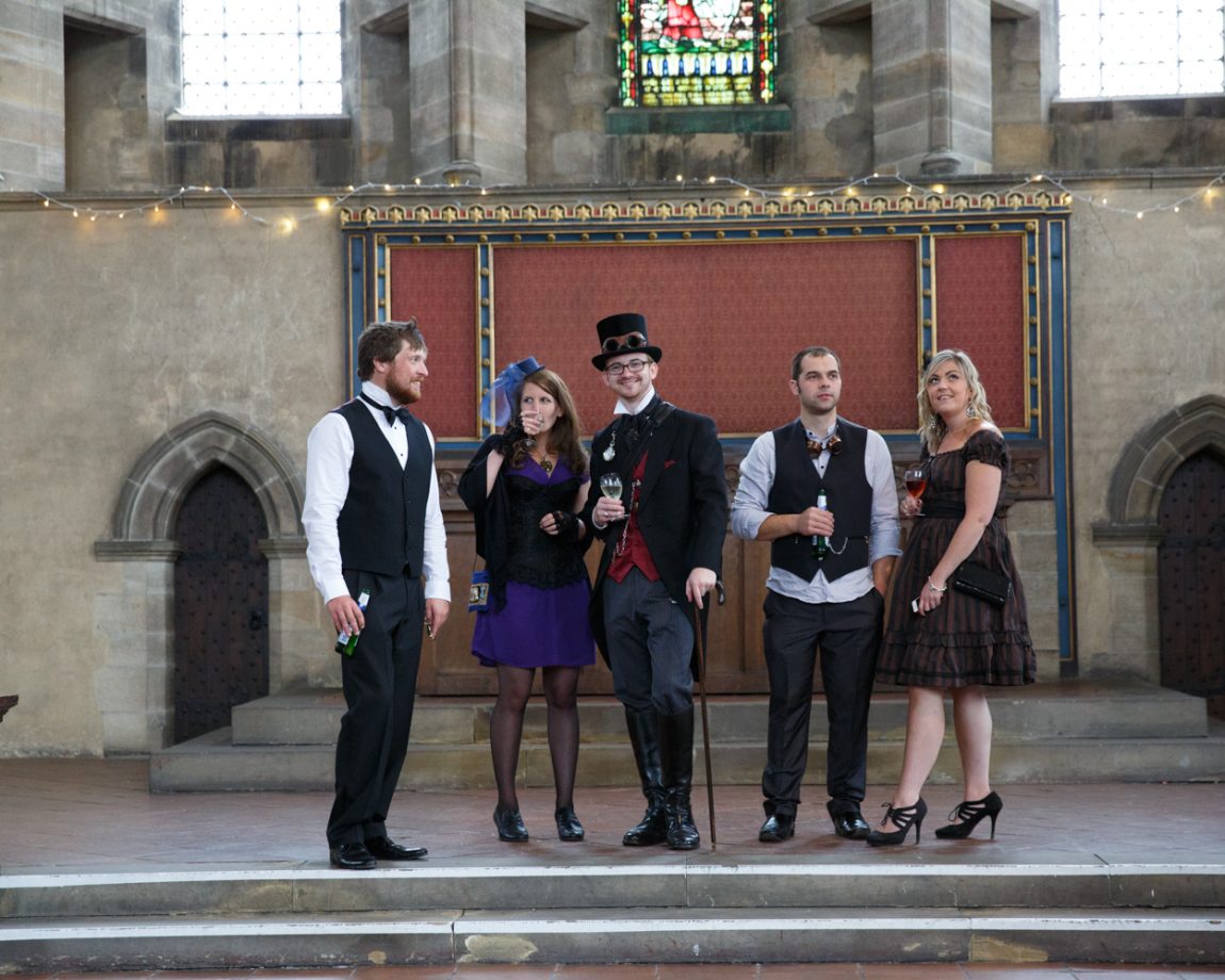 107 guests posed but not posed left bank leeds wedding reception linsey and chris