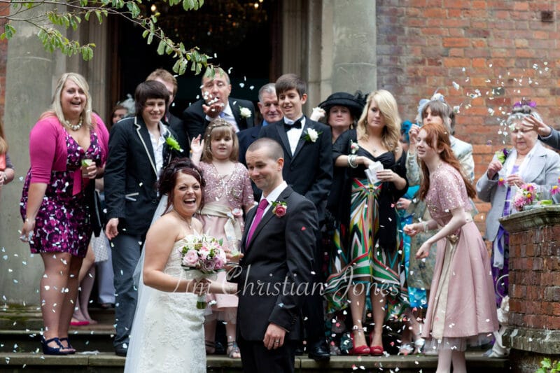 109 group photos confetti moments walcot hall wedding ella and alex