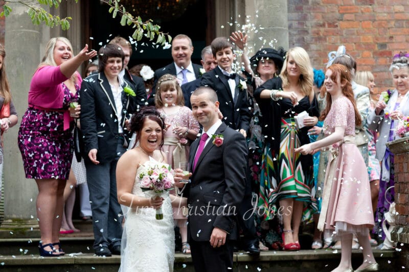 111 group photos confetti moments walcot hall wedding ella and alex