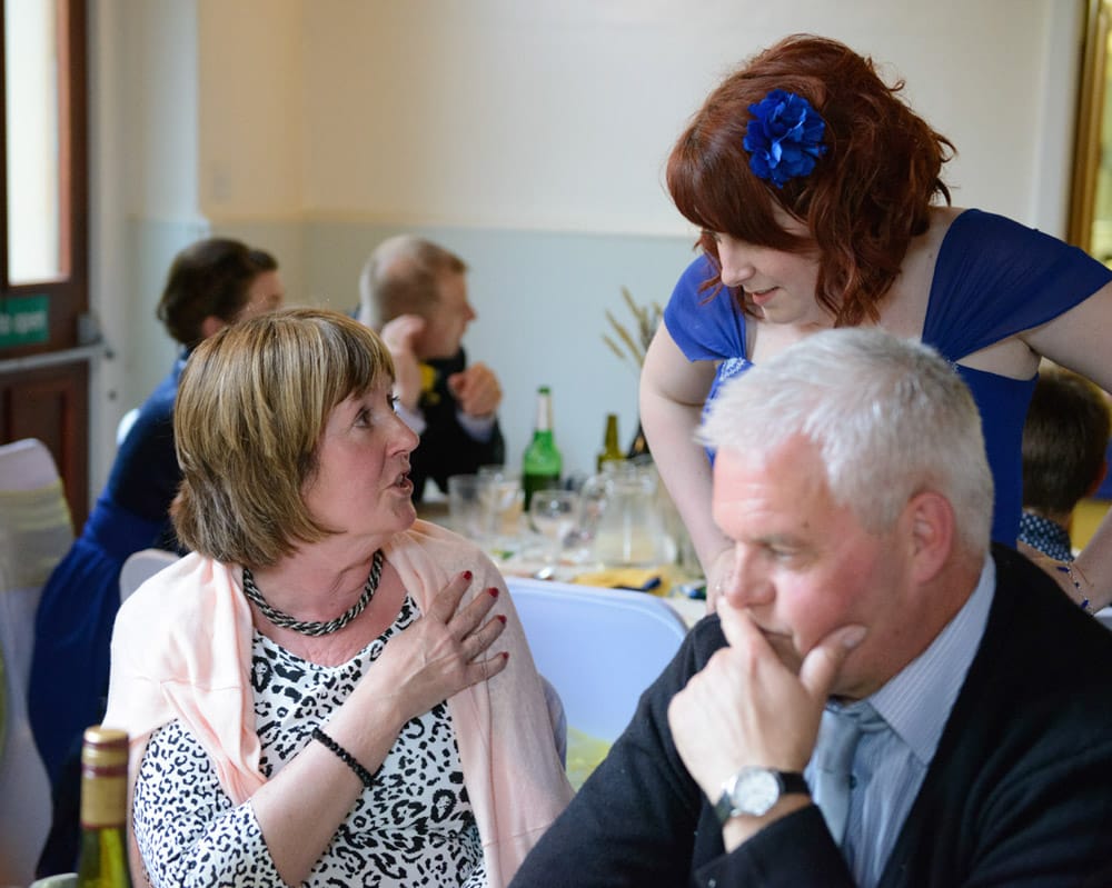 111 wedding breakfast guests barley village hall susie dan