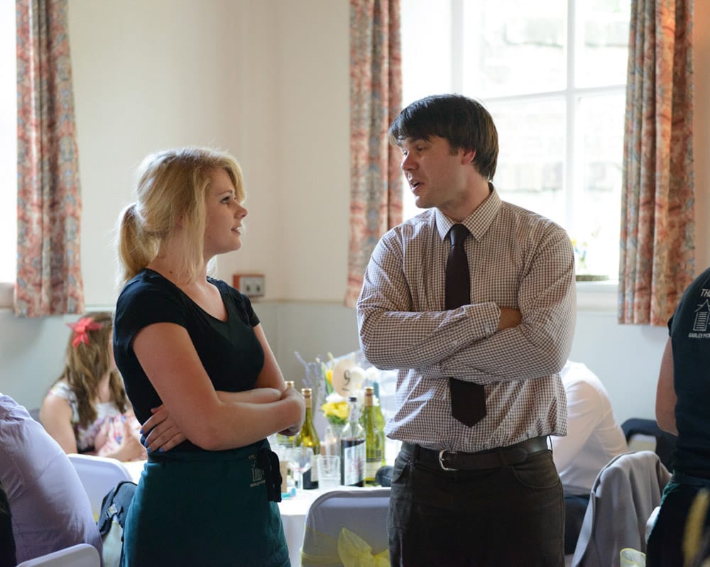 112 wedding breakfast guests barley village hall susie dan