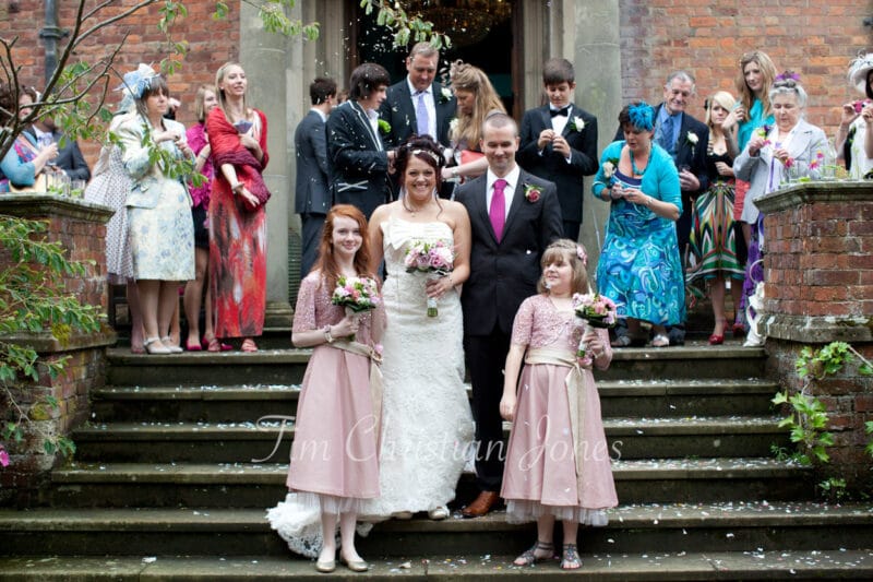 114 group photos confetti moments walcot hall wedding ella and alex