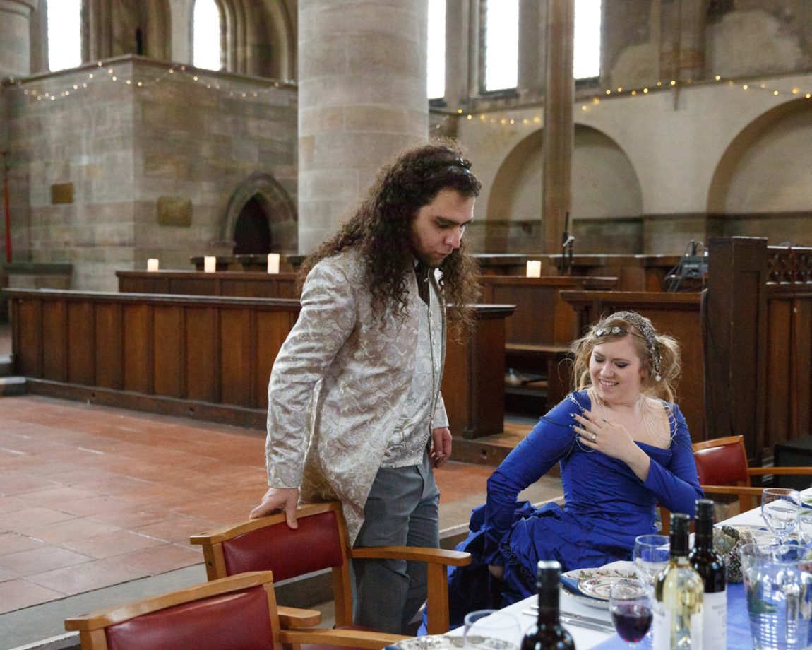 119 couple take their seats left bank leeds wedding reception linsey and chris
