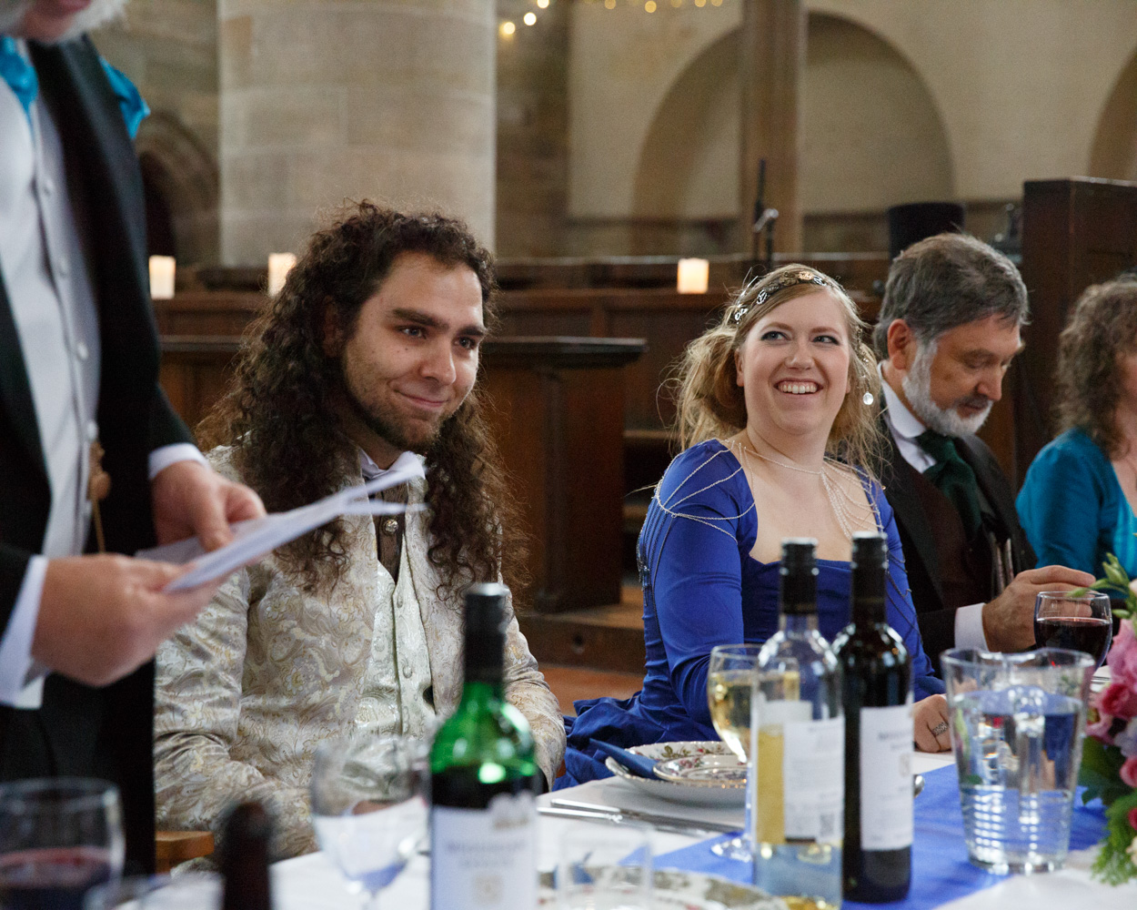 Linsey smiles freely as the speeches unfold, nerves gone