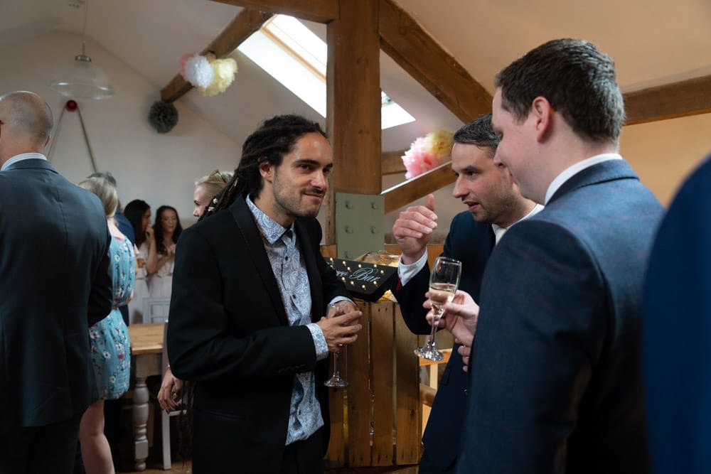 124 chilli barn otley couple greet guests helen adam