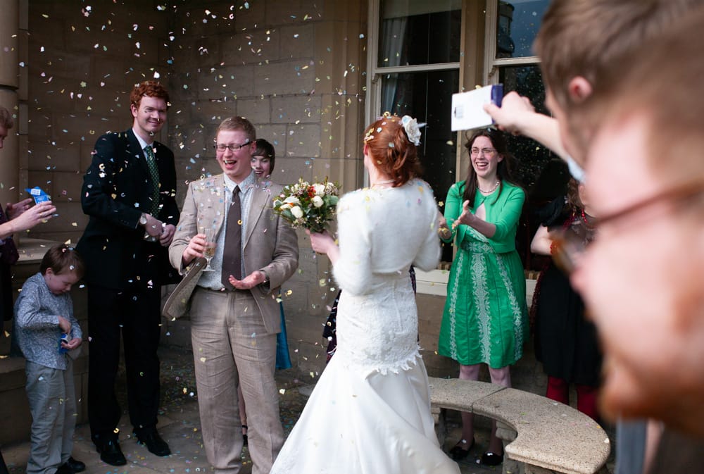 125 confetti shots woodhall hotel leeds catherine and philip
