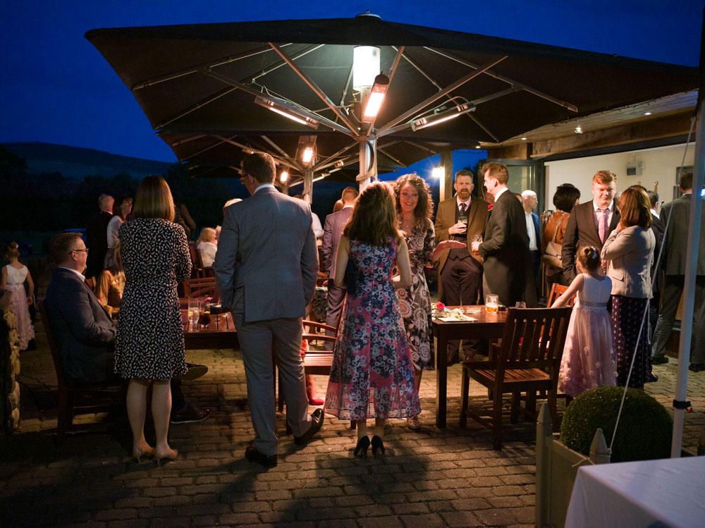 125 devonshire arms guests outside drinks umbrellas alison liam