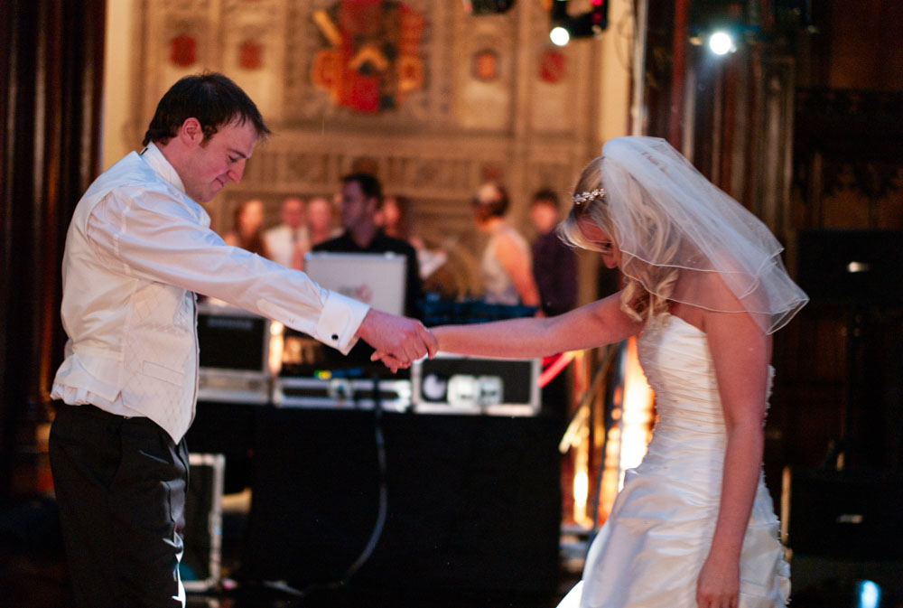 The first dance begins with soft light and eyes locked