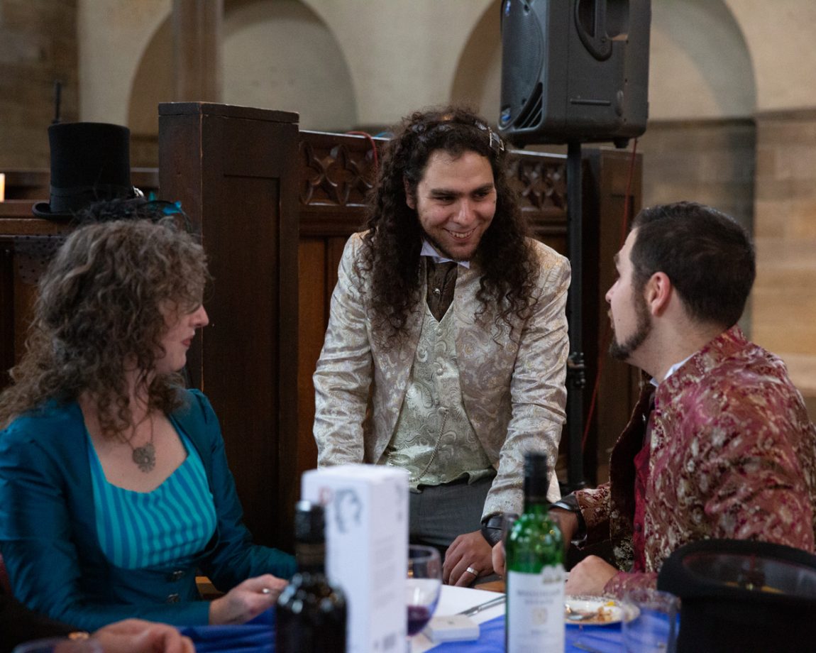 168 groom chats with bis brother left bank leeds wedding reception linsey and chris