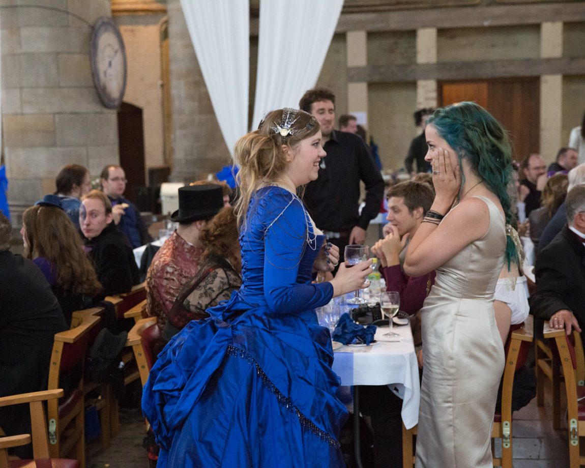 179 linsey in blue left bank leeds wedding reception linsey and chris