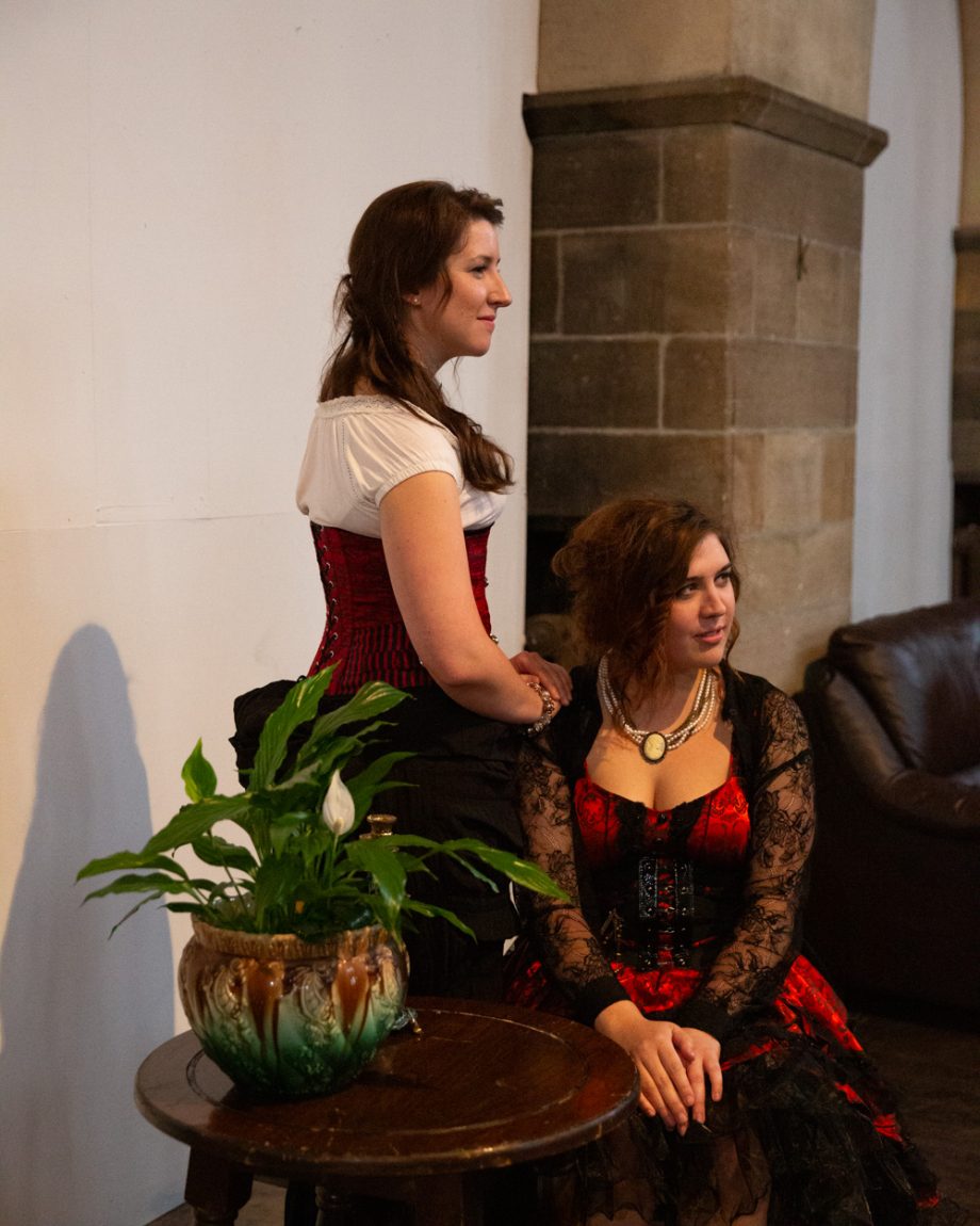 181 guests posed in theme left bank leeds wedding reception linsey and chris