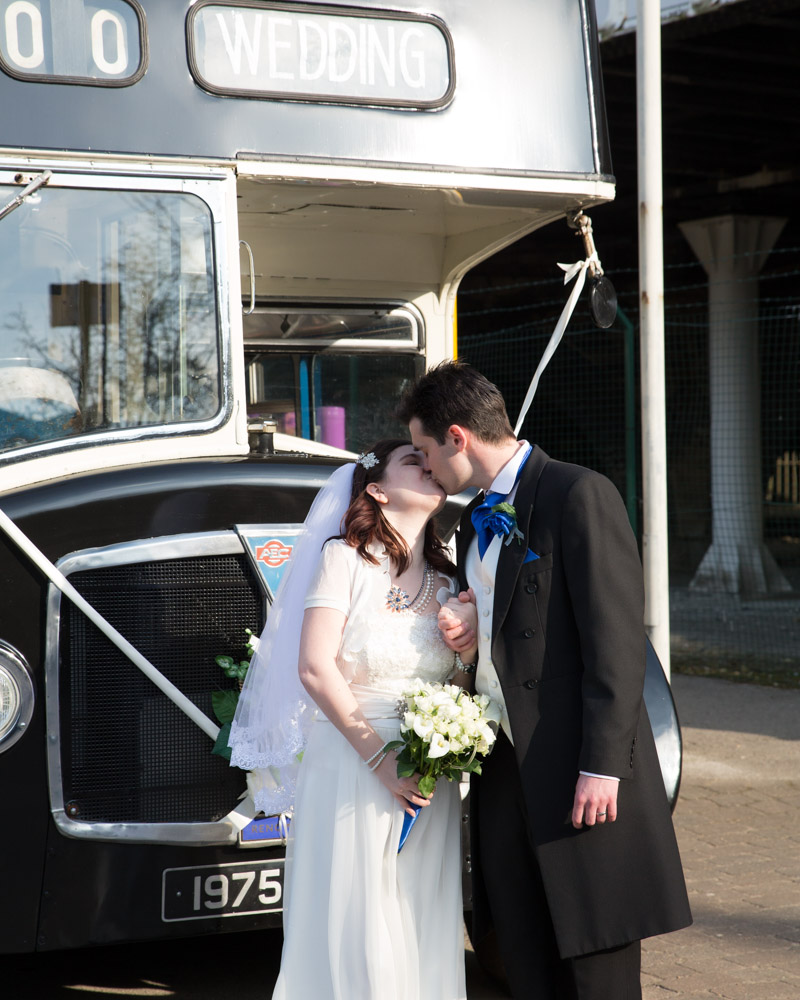 186 wedding bus couple guests claire tom