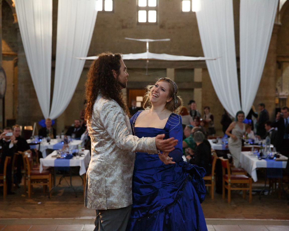 187 couple sing to each other whilst dancing left bank leeds wedding reception linsey and chris