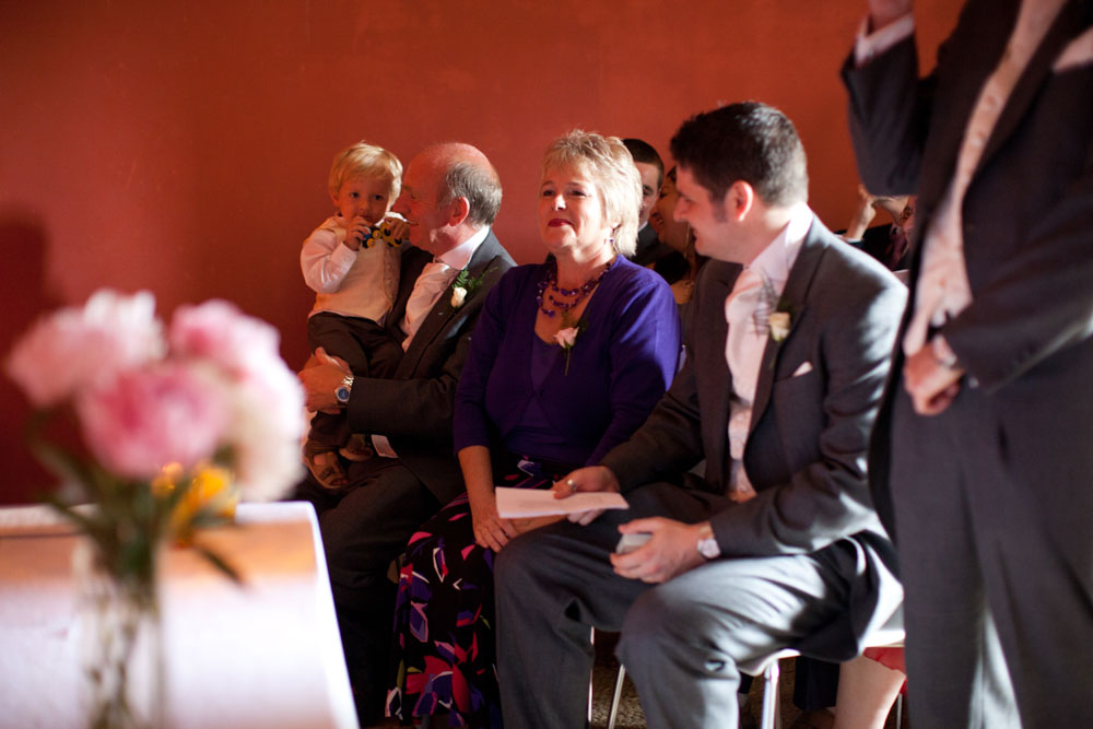 Guests with big smiles - Yorkshire wedding photography