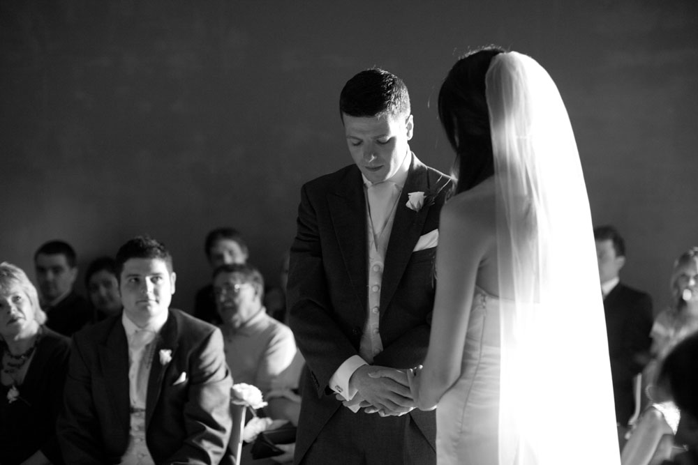 The Groom emotion during the ceremony by wedding photographer Leeds Tim Christian Jones