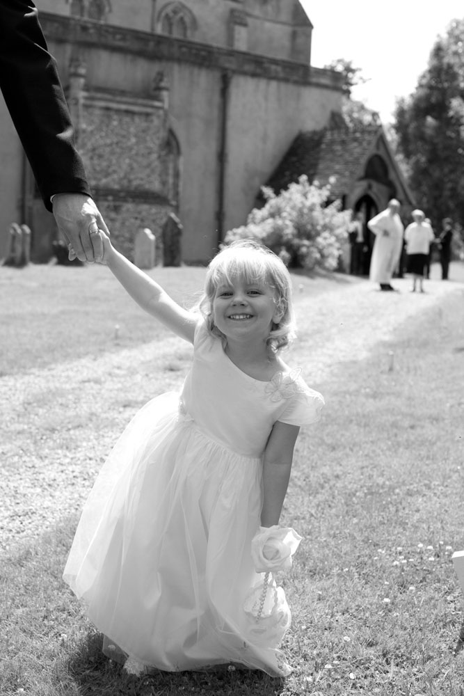 Bridesmaid again, in black and white - by Leeds, West Yorkshire wedding photographer