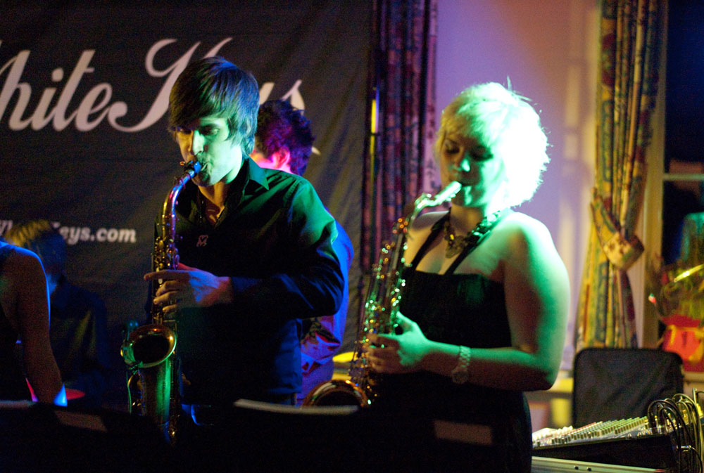 The Jazz band for the wedding evening reception