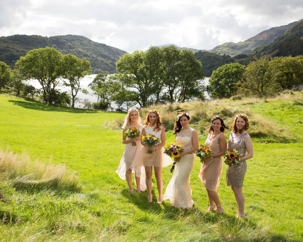 Wider scenic Group photos by an experienced West Yorkshire wedding photographer