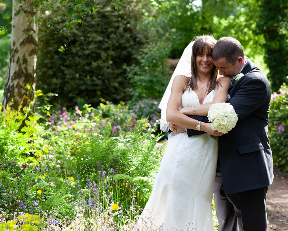 The couple in beautiful colour by Leeds wedding photographer