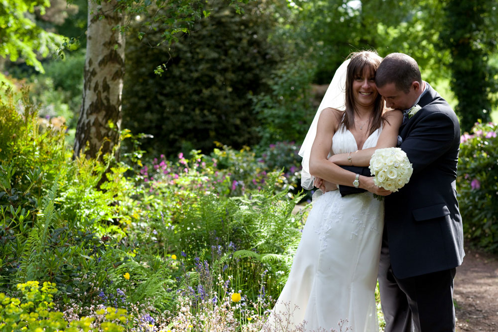 A hidden garden full of colour couple photo