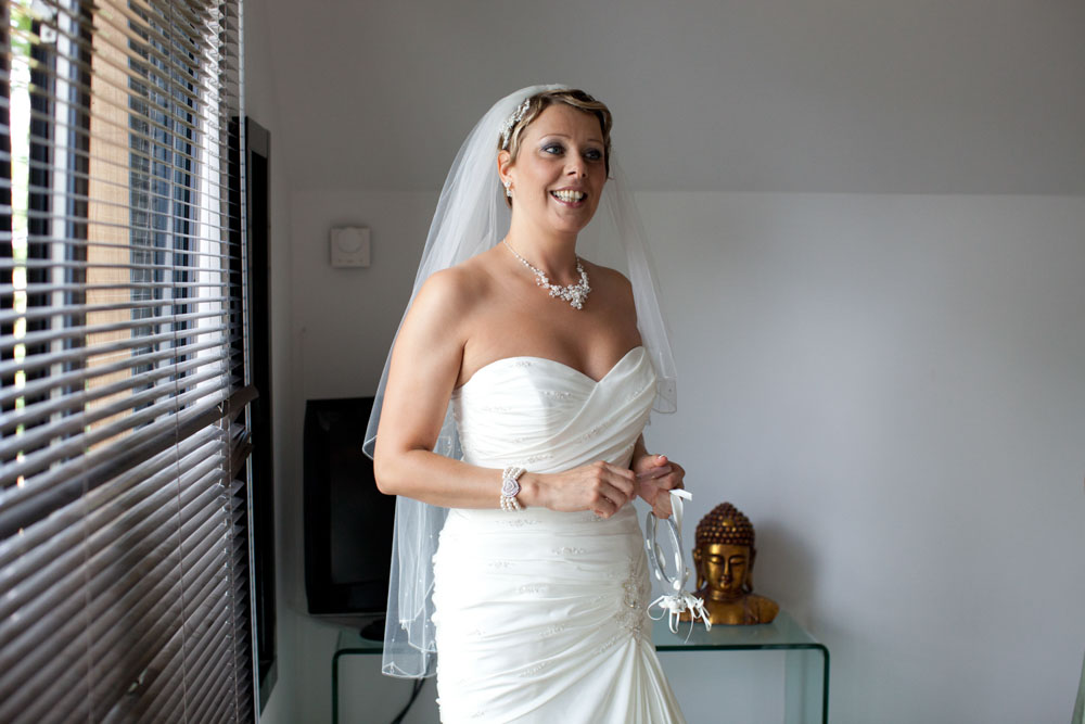 Bride smiles at her father again