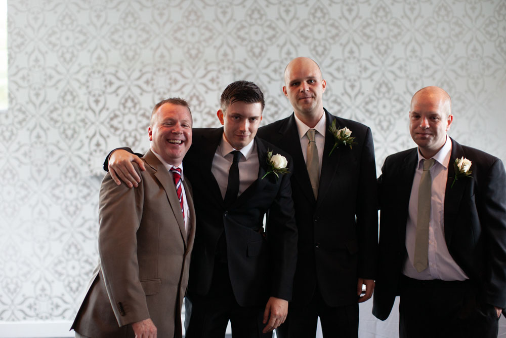 Groom posed with his friends